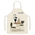 thumbnail image 1 of Kitchen Cotton Linen Aprons For Men Women Cute Cartoon Cat Sleeveless Apron Bibs Home Coffee Shop Cleaning, 1 of 5