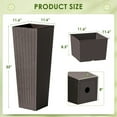 thumbnail image 5 of Homall 2-Pack 32" Tall Outdoor Plastic Planters with Inside Pots, Rattan - Patterned for Patio Decor, 5 of 7