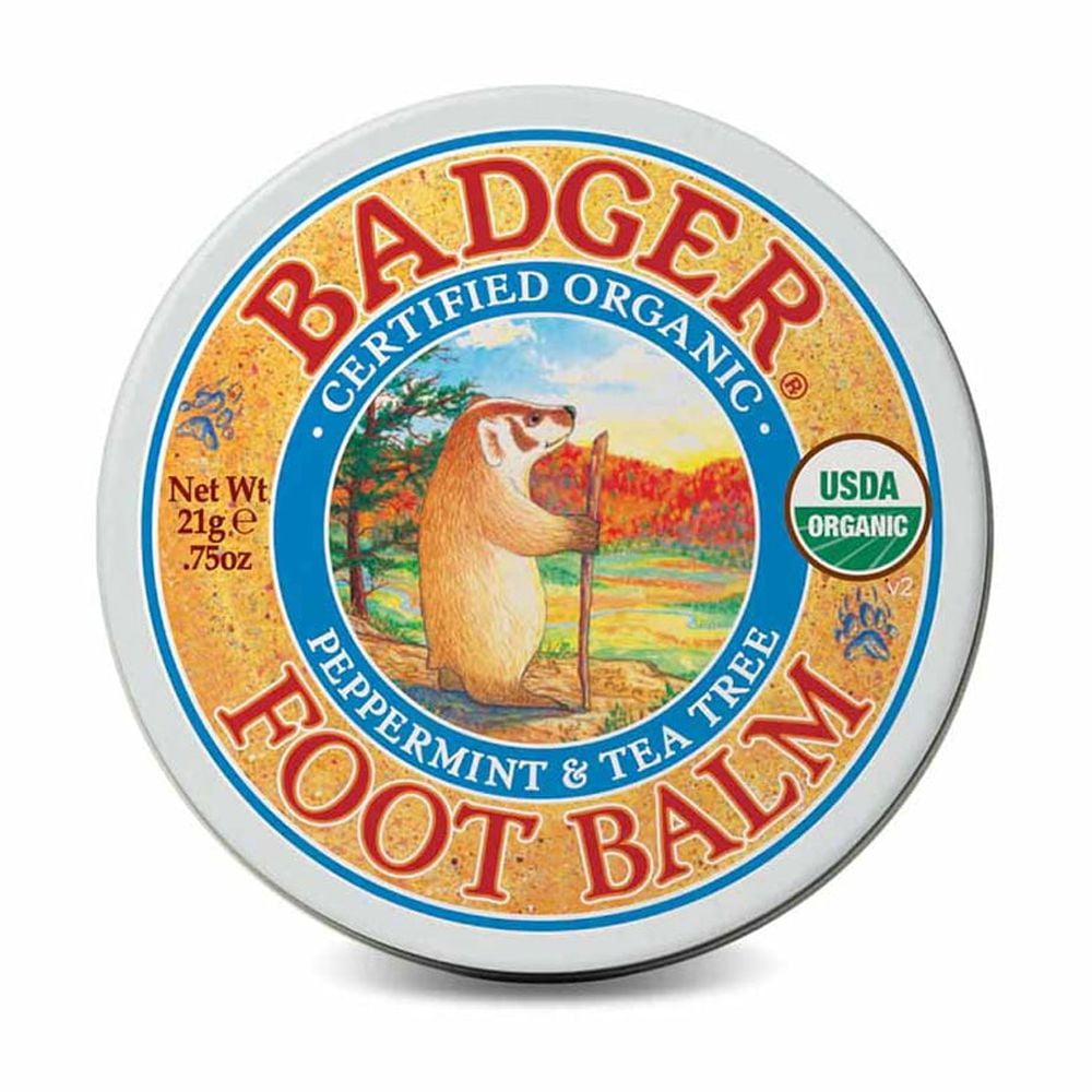 Badger Foot Balm, Peppermint & Tea Tree, 0.75 oz