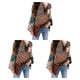 thumbnail image 1 of Minnieouse Camisa de mujer cuello liso plisado Casual manga casquillo Bohemia blusa interior exterior escuela hogar camisas ropa Type3 NO3, 1 of 6