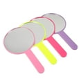 thumbnail image 2 of 8pcs Handle Round Makeup Mirror Handheld Vanity Mirror Single Side Looking Glass, 2 of 6