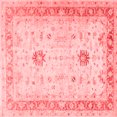 thumbnail image 1 of Ahgly Company Indoor Square Oriental Red Traditional Area Rugs, 7' Square, 1 of 4