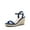 NAVY, variant on Espadrilles Wedge Sandals for Women, Women's Open Toe Summer Dressy Sandals with Adjustable Ankle Strap and Soft Footbed