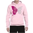 thumbnail image 2 of Wild Bobby Being Strong Is The Only Option We Have Butterfly Breast Cancer Awareness Unisex Hoodie Sweatshirt, Light Pink, Large, 2 of 6