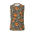 thumbnail image 6 of Lsque Fox And Mushroom Print Men's Cotton Blend Sleeveless Muscle Shirts (S-3XL)- Moisture Wicking, Odor Protection, UPF 30+,3X-Large, 6 of 8