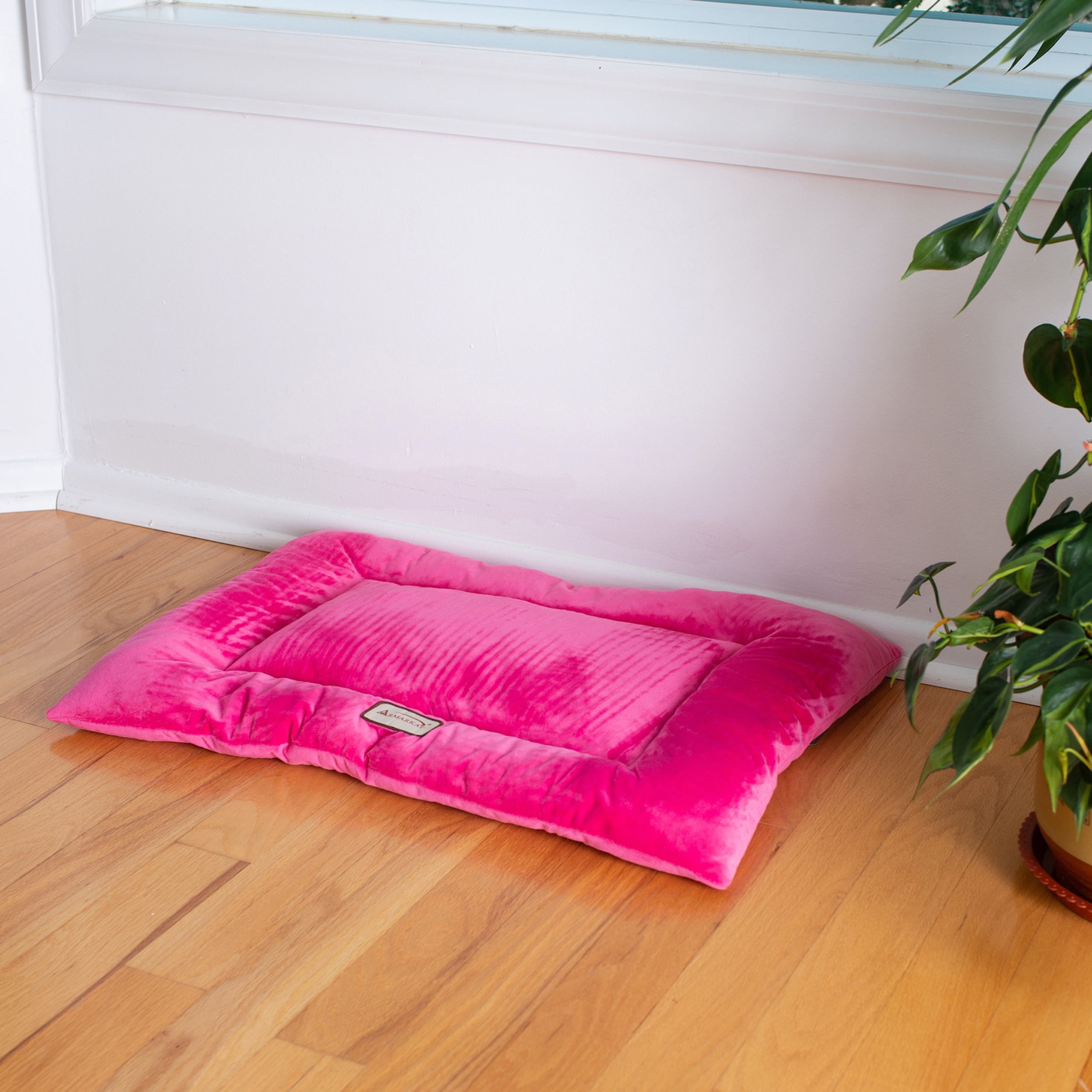 Pink Leopard Print Pet Bed - Portable, Washable Dog & Cat Mat With Non-Slip Bottom, Soft 4cm Padding (24" X 18") - View #11