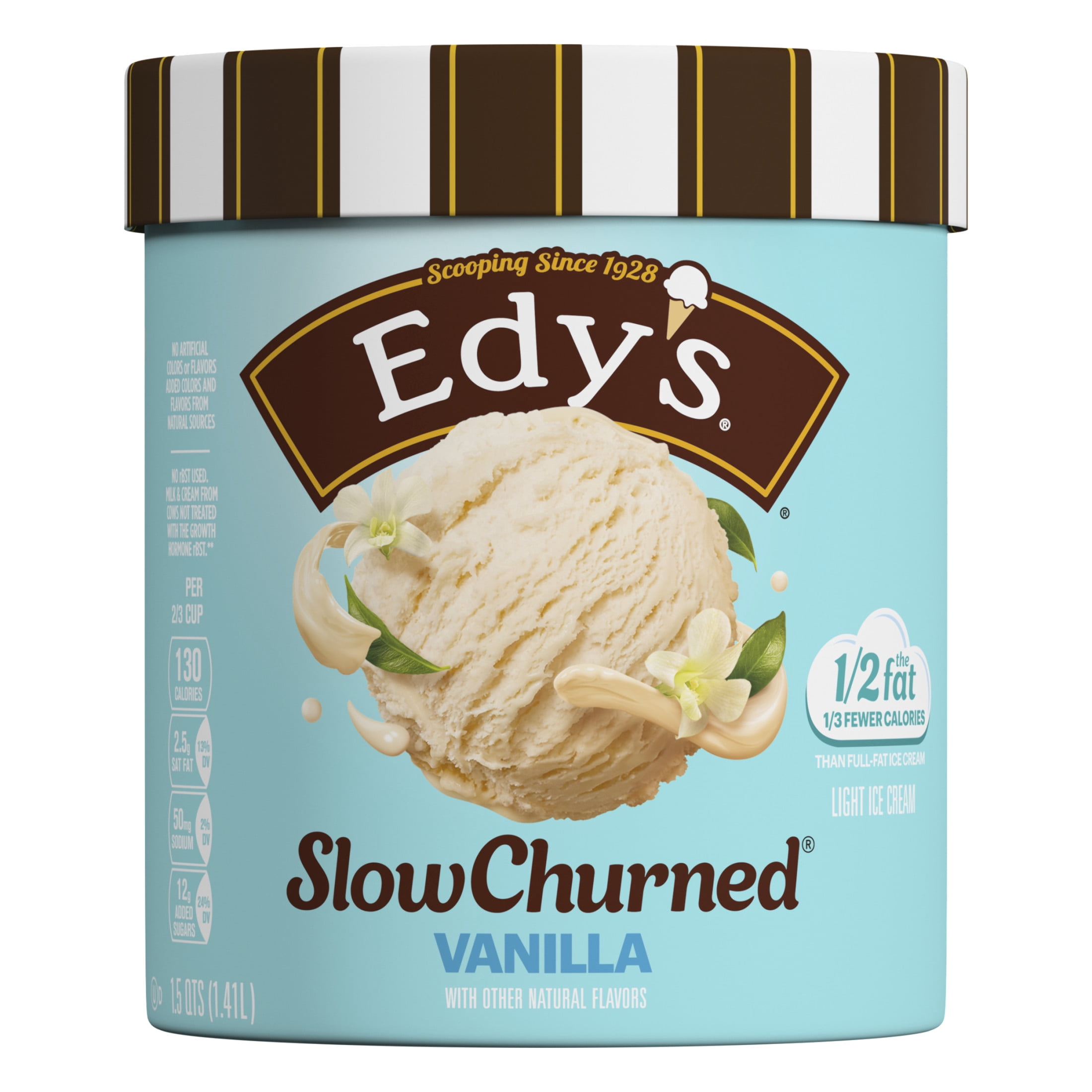 Edy’s/Dreyer’s Slow Churned Classic Vanilla Light Ice Cream, 1.5 Qt
