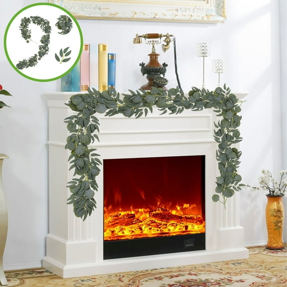 Kraoden Simulated Willow Leaf Eucalyptus Rattan, Artificial Decorative Garland for Home Decor, Wedding, Party, and Office, Low Maintenance and Realistic Appearance
