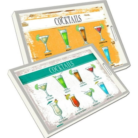 

Mr. MJs Trading IV-W19-TPZ001 Cocktail Graphic Serving Tray