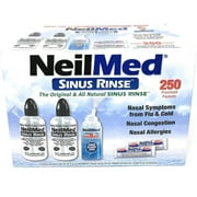 NeilMed Sinus Rinse - 2x8fl oz Bottles Nasamist Saline Spray 75mL - 250 packets