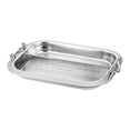 thumbnail image 3 of Bandeja para hornear pescado Bandeja para servir con asas Superficie cepillada Accesorio rectangular Bandeja para asar pescado Bandeja para preparar Con rejilla, 3 of 8