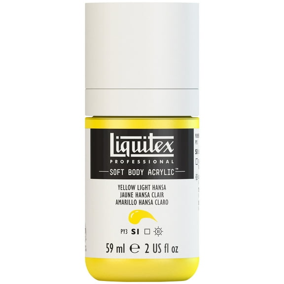 Liquitex Professional Soft Body Acrylic Color, 2 oz., Yellow Light Hansa