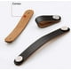 thumbnail image 4 of Manijas de gabinete, manijas de accesorios de hardware de puerta/cajón/armario, (4 piezas) Manijas de cuero de gabinete modernas simples (negro/marrón),Black,128mm BANYUO Electrónica, 4 of 5