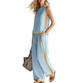 thumbnail image 4 of 2 Piece Lounge Sets for Women Summer Airport Travel Outfit 2026 Casual Matching Spring Clothes Track Sweat Suits Light Blue L, 4 of 9