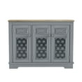 thumbnail image 3 of FESTIVO Versatile Buffet Cabinet with Glass Doors and Adjustable Shelves - 44.5" in Width Gray, 3 of 6