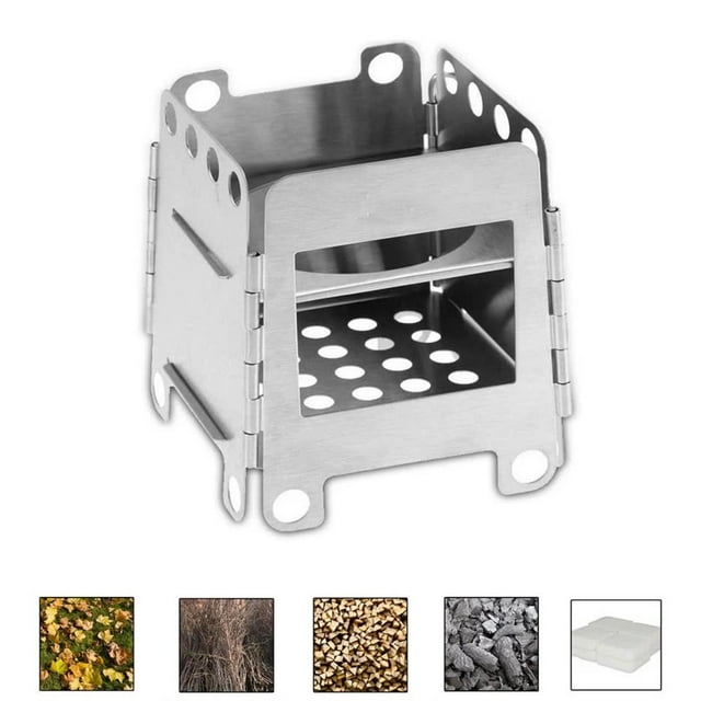 LNGOOR Réchaud de Camping Pliable Portable en Bois