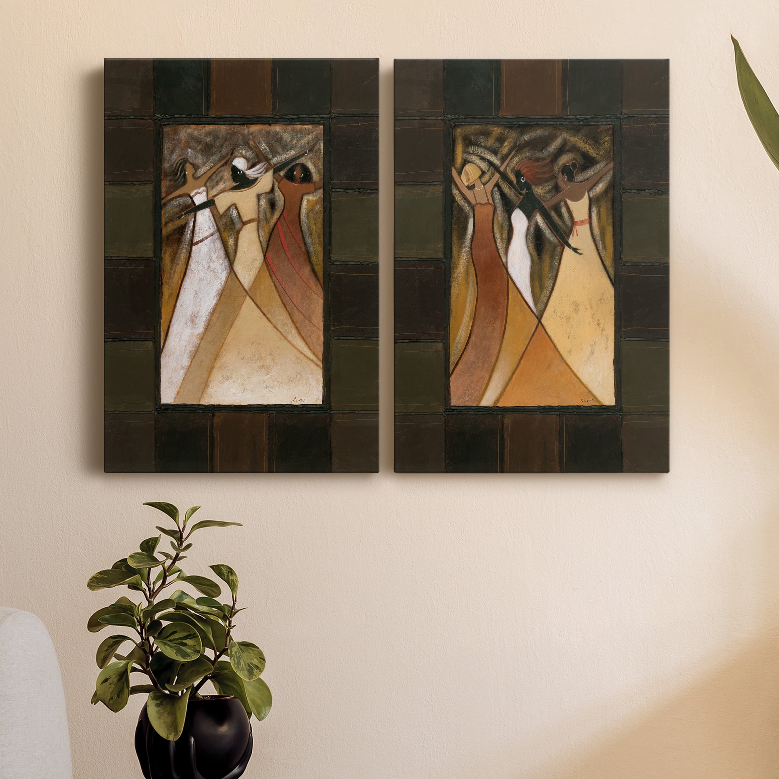 Divine Grace I Premium Gallery Wrapped Canvas - Ready to Hang - Set of 2 - 8 x 12 Each