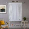 thumbnail image 2 of DriftAway Blackout Linen Textured Solid Basic Room Darkening Tie Up Curtain Adjustable Balloon Rod Pocket 55"L x 39"W Ivory, 2 of 7