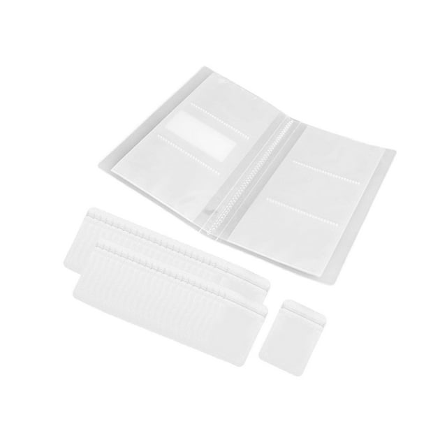 facefd PVC Jewelry Storage Organizer for Earrings Album Cards 84 Grids 50 Bags 35g