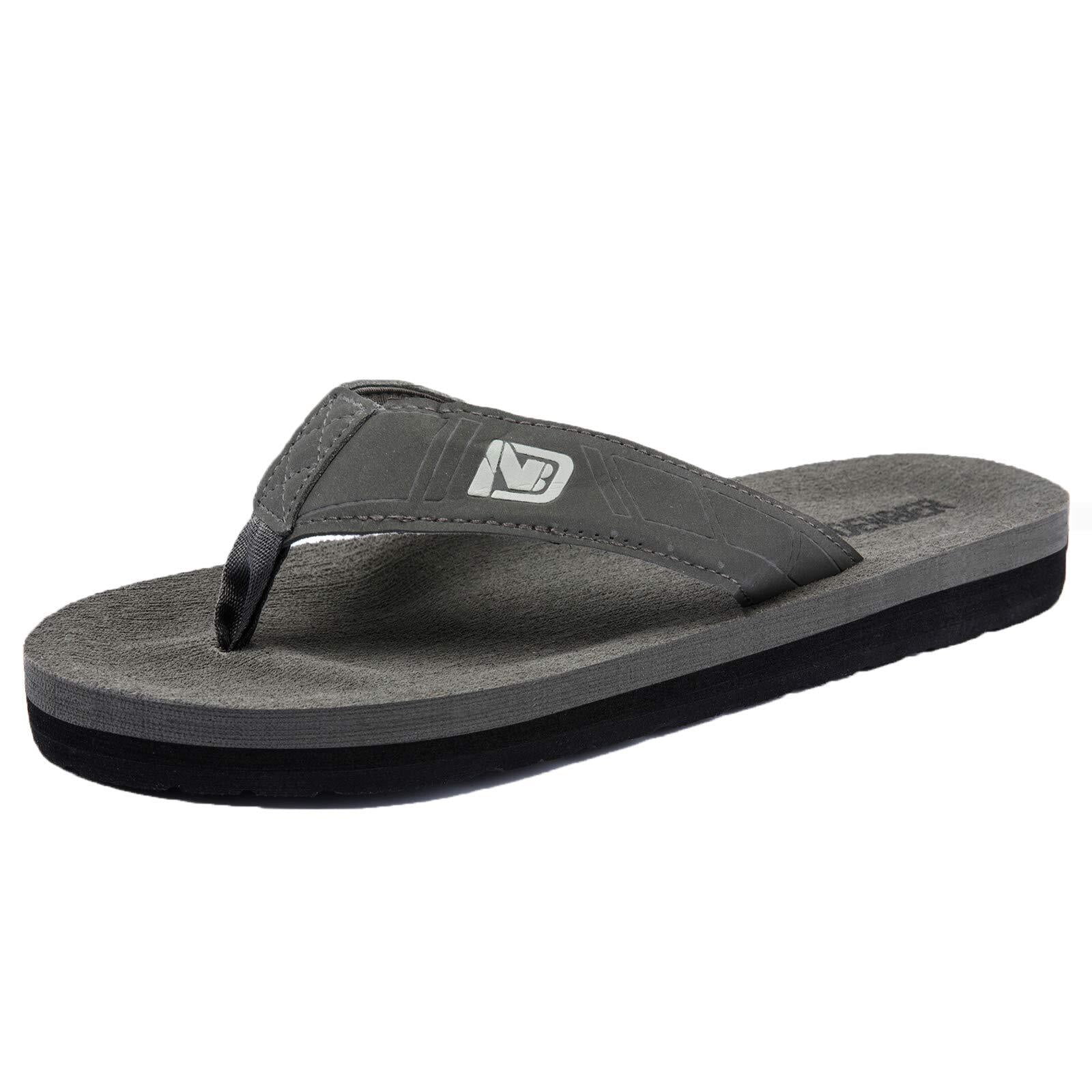 WOTTE Mens Flip Flops Comfortable Thong Sandals Lightweight Summer ...