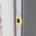 thumbnail image 4 of Uxcell Universal Latch Strike Plate with Screw for Door Black, 4 of 6