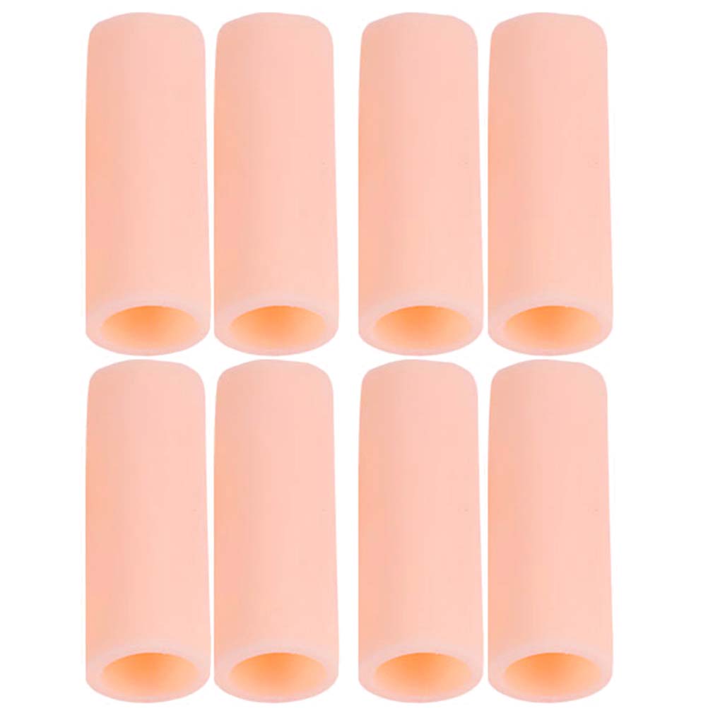 8pcs 2x5cm Gel Finger Covers Toe Tube Finger Protector Sleeves