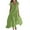 Green, variant on AherBiu Maxi Dresses for Women Cotton Linen Boho Dress V Neck Short Sleeve Flowy Lightweight Summer Dresses