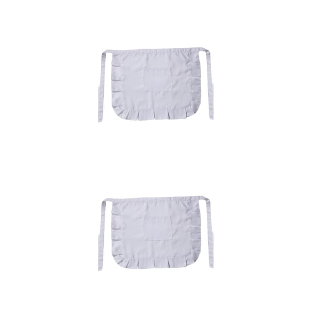 Yuarrent Delantal Coffee House Maid Medio delantal Cintura Babero Blanco 2piezas