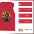 thumbnail image 6 of Apocalypse Reaper Muscle Shirt Fantasy Skeleton Knight with a Sword Medieval Legendary Creature Dragon Wizard Men's, 6 of 7