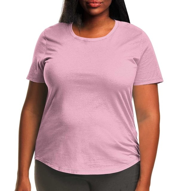 T-shirt à Manches Courtes à Col Rond pour Femmes Grande Taille