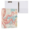 thumbnail image 3 of Octopus with Corals 3 Ring Binders 1.5 inch Hardcover File Folders with Interior Pockets A4 Size Organizer for School Office Hospital Set of 2, 3 of 8