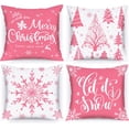 thumbnail image 3 of Lanpn - Juego de 4 fundas de almohada navideñas de 18.0 x 18.0 in, decorativas de 18.0 in, fundas de almohada para el hogar, dormitorio, habitación, vacaciones, decoración del sofá, 3 of 4