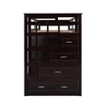 thumbnail image 3 of Twin Over Twin Bunk Bed with Trundle and Staircase, Solid Wood Bunk Bed Frame with 4 Storage Drawers and Guardrails, No Box Spring Needed, 3 of 7