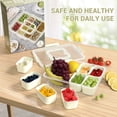 thumbnail image 2 of 2 Pack Snackle Box Containers: FOUKUS 8 Compartment Divided Serving Trays with Lids and Handles, Clear Organizers for Snacks, Parties, Holidays, Entertaining, 2 of 5