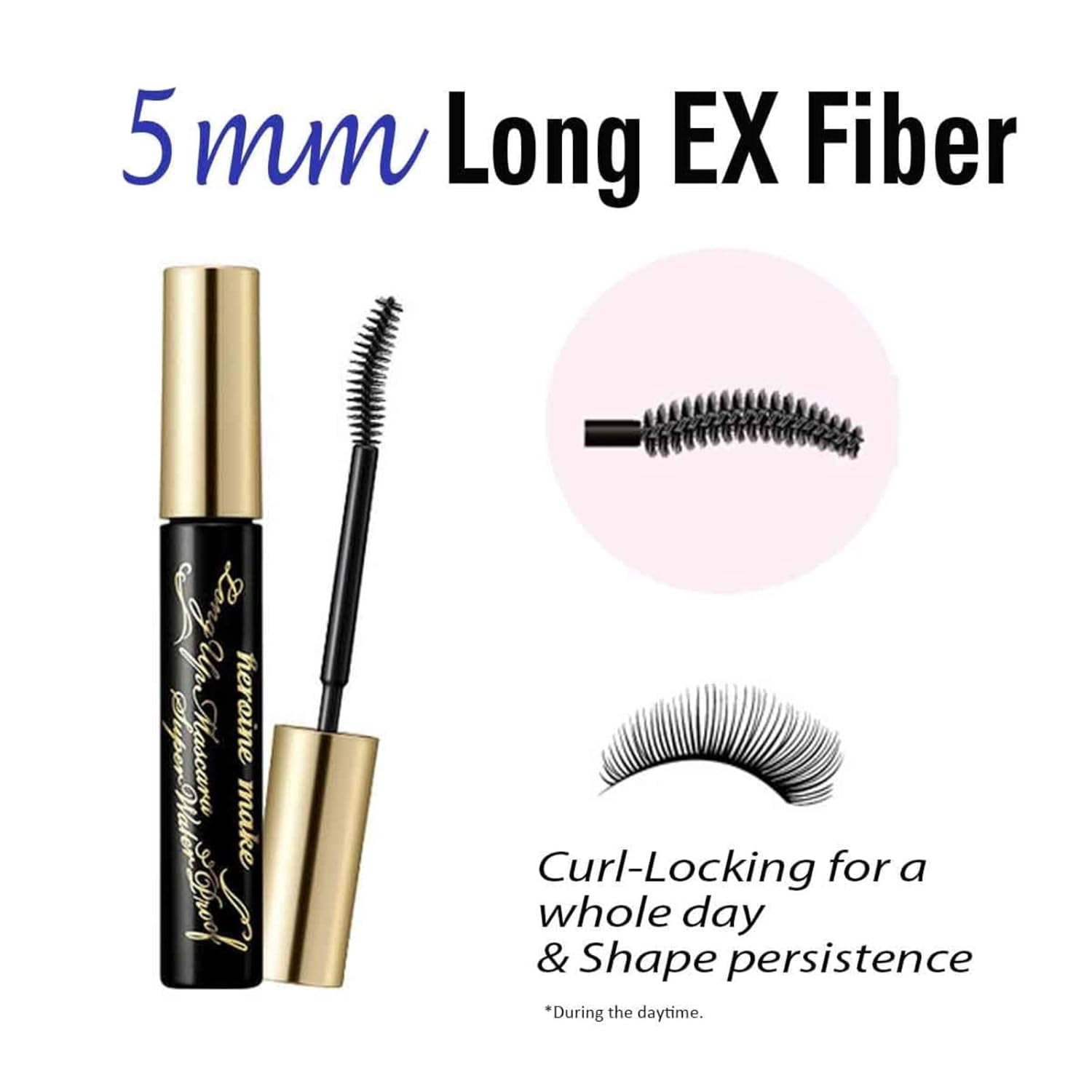 Heroine Make Long UP Mascara Super WP #01 Black and Speedy Mascara Remover Set (Japan Version)
