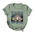 thumbnail image 1 of Fridja T-Shirts Décontractés pour Femmes avec Impression de Lettres, Manches Courtes, Ample, Tunique, 1 of 6