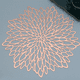 thumbnail image 5 of Paquete de 6 manteles individuales redondos metálicos de oro rosa, hoja de vinilo laminado, decoración para mesa de comedor, 5 of 5