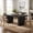 Black, variant on Fnova 63'' Farmhouse Dining Table for 6 People, Fluted Line Extendable Dinner Table, for Dining Room, Living Room & Kitchen