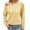 Yellow, variant on Oalirro Polyester Long Sleeve Tee Shirts for Women Solid V Neck Women Dressy Blouses Tops Casual Long Sleeve