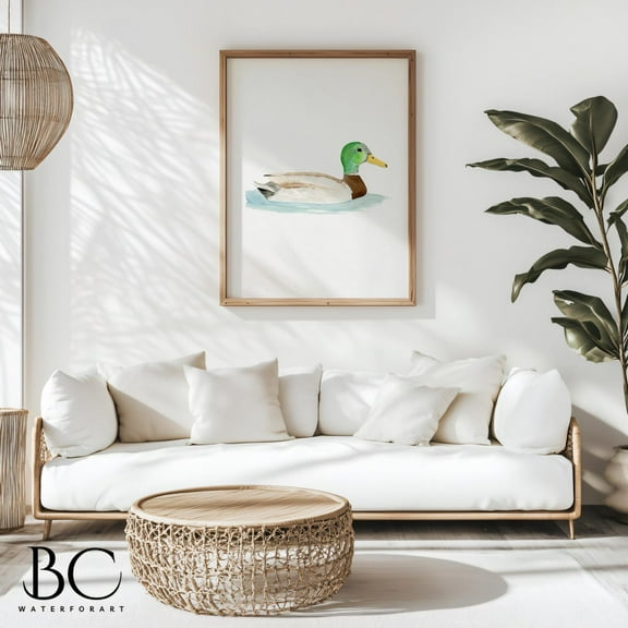 Mallard Duck Hunting Art, Mallard Duck Art Print, Hunting & Nature Lover Gift, Lake House Wall Art, Hunting Gift, Farmhouse Ranch Decor Wall Art, Modern Wall Decor, 8x12 UNFRAMED