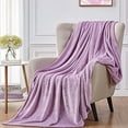 thumbnail image 2 of Walensee Fleece Blanket Plush Throw Fuzzy Lightweight (Queen Size 90x90 Lilac) Super Soft Microfiber Flannel Blankets for couch, Bed, Sofa Ultra Luxurious Warm and cozy for All Seasons, 2 of 4