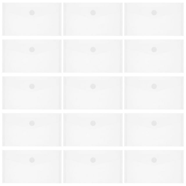 KALLORY 40Pcs Clear Plastic Money Pouch Cash Bag Waterproof for Office File and Document Management