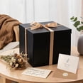 thumbnail image 5 of General Gift Box, 12x12x10 inches Large Black Gift Boxes for Presents with Lids, Birthday Box, Groomsman Proposal Box, for Wedding, Valentine's Day, Mother's Day, Halloween, Christmas Gift Packging, 5 of 14