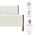 thumbnail image 4 of Platform Bed Frame, Full, Off-White, Fabric, Hotel Bedroom, Modern Contemporary, HB38188, 4 of 9
