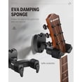 thumbnail image 4 of Soporte de pared para guitarra Donner Locking, paquete de 1 unidad para guitarra y bajo, color negro, 4 of 7