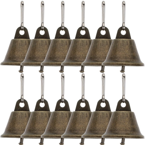 SWETRACE Iron Christmas Bells for DIY Crafts Olive Green Vintage Home Decor 35 Pcs