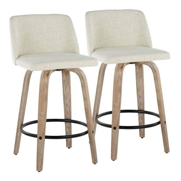 LumiSource Toriano 26" Fixed-Height Counter Stool - Set of 2