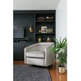 thumbnail image 5 of Wovenbyrd Caitlyn Classic Barrel Swivel Chair, Wood and Metal Frame - Gray Velvet, 5 of 11
