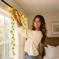 thumbnail image 6 of Dyegold Room Decor Artificial Flower Vine with LED Fairy Lights Hanging Floral Garland String Light for Bedroom Balcony Wedding Decor 70.86 in, 6 of 7