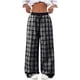thumbnail image 1 of Pantalones de Cintura Elástica de Pierna Ancha para las Mujeres Pantalones de Tobillo de Mezcla de Lino Casual Impreso Recto, Pantalones de Pierna Ancha Casual para las Mujeres, 1 of 9